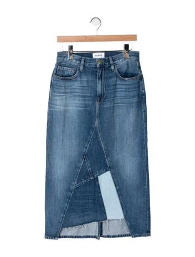 Pre-owned Frame Long Skirt In Blue