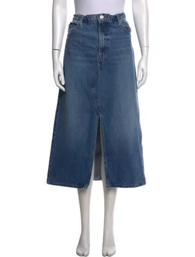 Pre-owned Frame Long Skirt In Blue
