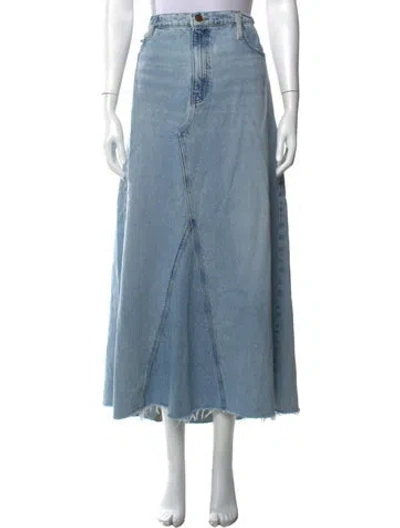 Pre-owned Frame Long Skirt In Blue