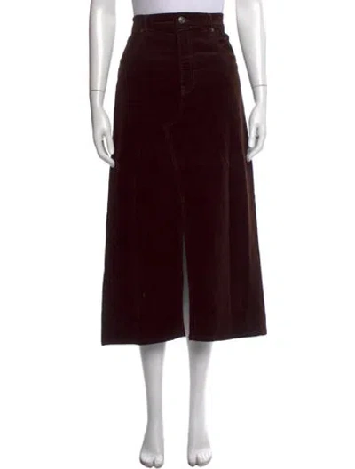 Pre-owned Frame Long Skirt In Brown