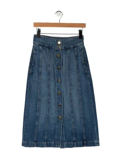 Pre-owned Frame Long Skirt W/ Tags In Blue