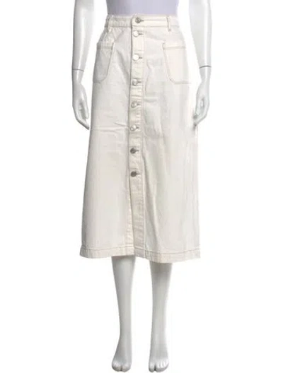Pre-owned Frame Long Skirt In White