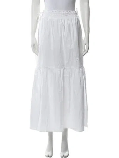 Pre-owned Frame Long Skirt In White