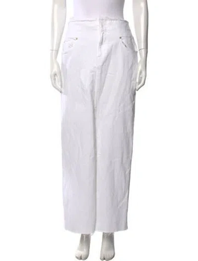 Pre-owned Frame Long Skirt In White
