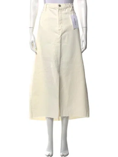 Pre-owned Frame Long Skirt In White