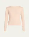 Frame Long-sleeve Baby Tee In Almond Pink