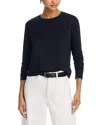 Frame Long Sleeve Baby Round Neck Top In Black In Black