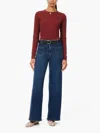 Frame Womens Syrah Red Long-sleeve Baby Tee Cotton-jersey T-shirt