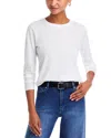 Frame Long Sleeve Baby Tee In White
