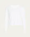 Frame Long-sleeve Baby Tee In White