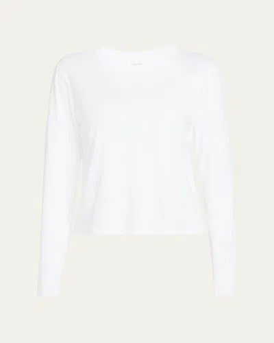Frame Long-sleeve Baby Tee In White