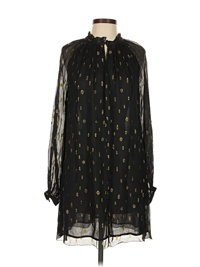 Pre-owned Frame Long Sleeve Blouse In Black