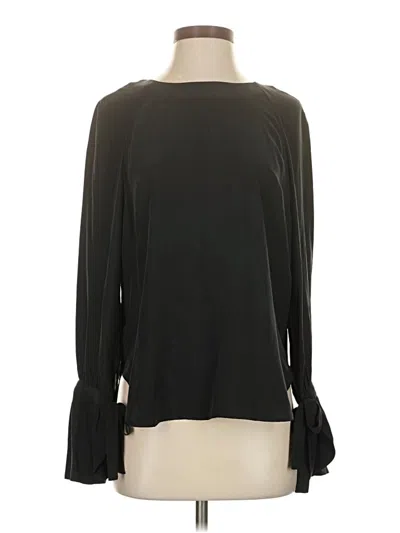 Pre-owned Frame Long Sleeve Blouse In Black