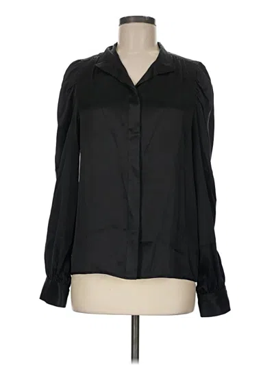 Pre-owned Frame Long Sleeve Blouse In Black