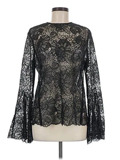 Pre-owned Frame Long Sleeve Blouse In Black