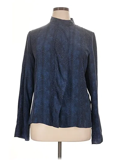 Pre-owned Frame Long Sleeve Blouse In Blue