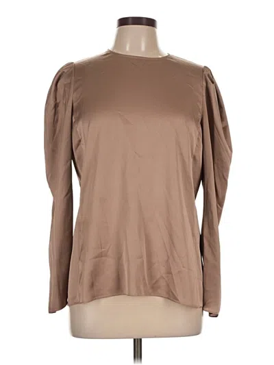 Pre-owned Frame Long Sleeve Blouse In Brown