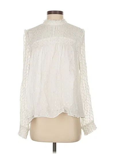 Pre-owned Frame Long Sleeve Blouse In Ivory