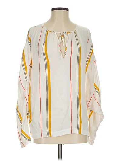 Pre-owned Frame Long Sleeve Blouse In Ivory