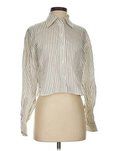 Pre-owned Frame Long Sleeve Blouse In Ivory