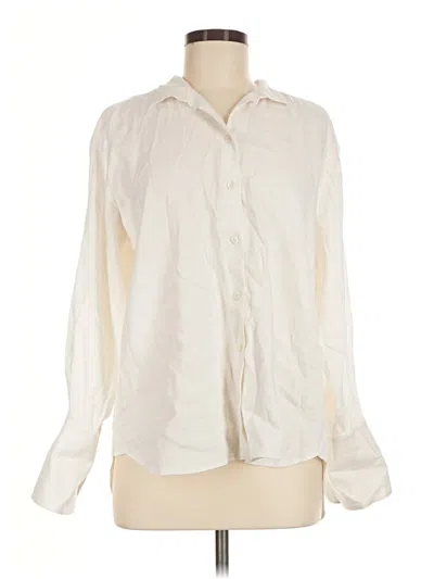 Pre-owned Frame Long Sleeve Blouse In Ivory