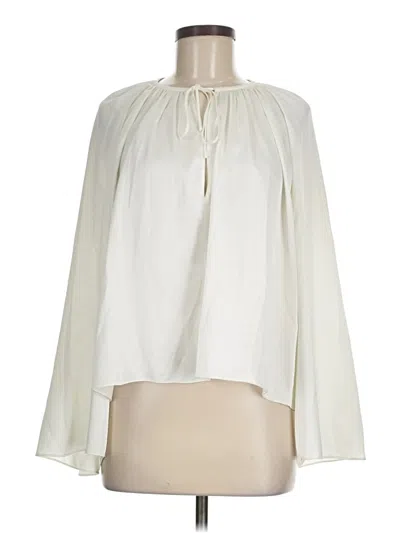 Pre-owned Frame Long Sleeve Blouse In Ivory