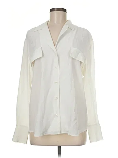 Pre-owned Frame Long Sleeve Blouse In Ivory