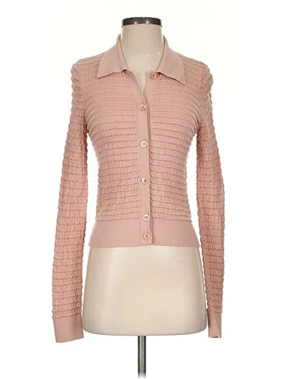 Pre-owned Frame Long Sleeve Blouse In Pink