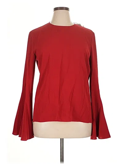 Frame Long Sleeve Blouse In Red