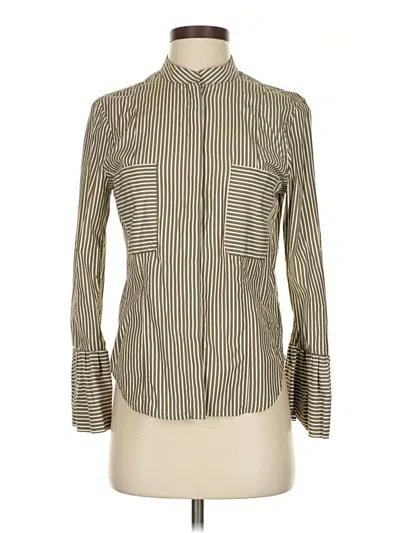Pre-owned Frame Long Sleeve Blouse In White