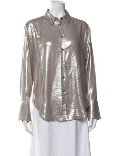 Pre-owned Frame Long Sleeve Button-up Top