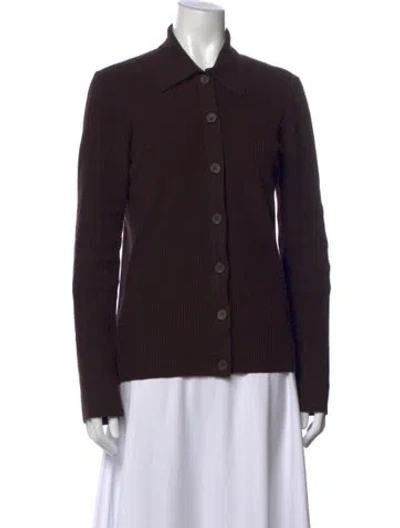 Pre-owned Frame Long Sleeve Button-up Top In Black