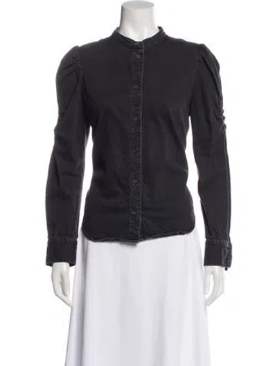 Pre-owned Frame Long Sleeve Button-up Top In Gray