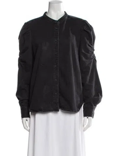Pre-owned Frame Long Sleeve Button-up Top In Gray