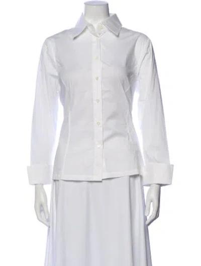 Pre-owned Frame Long Sleeve Button-up Top In Gray