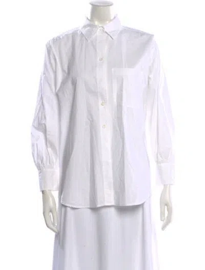Pre-owned Frame Long Sleeve Button-up Top In Neutral