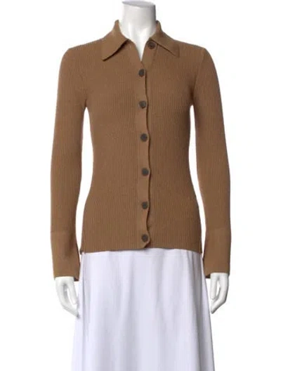 Pre-owned Frame Long Sleeve Button-up Top In Neutral