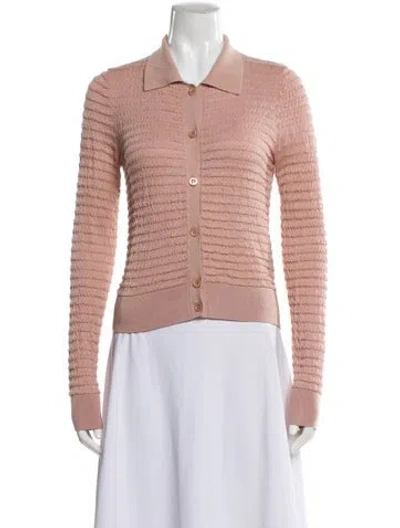 Pre-owned Frame Long Sleeve Button-up Top In Pink
