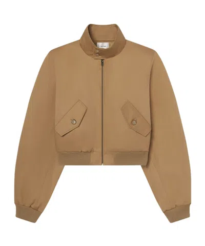 Frame Long Sleeve Casual Jacket In Brown