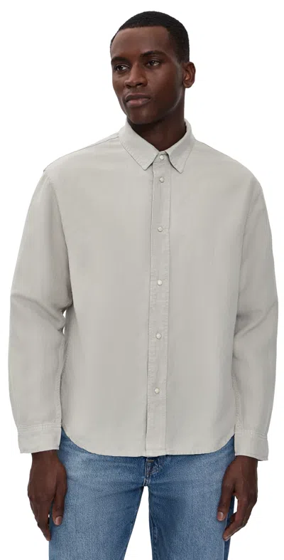 Frame Long Sleeve Classic Shirt Light Stone In Gray