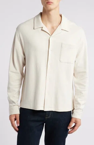 Frame Long Sleeve Duo Fold Relaxed Shirt In White