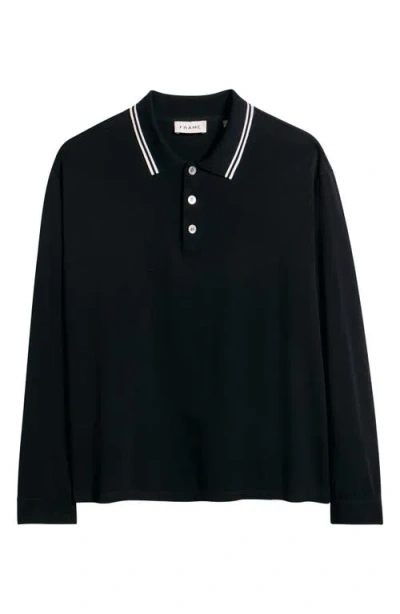 FRAME FRAME LONG SLEEVE PIQUÉ POLO