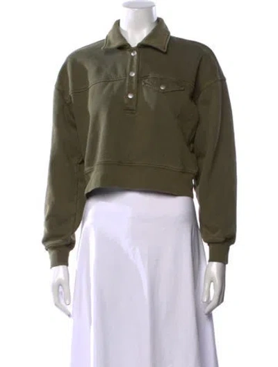 Pre-owned Frame Long Sleeve Polo In Green