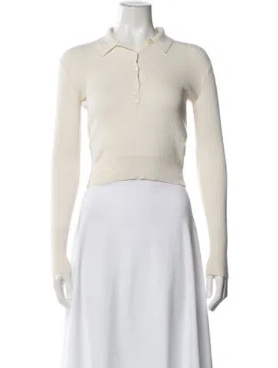 Pre-owned Frame Long Sleeve Polo In White