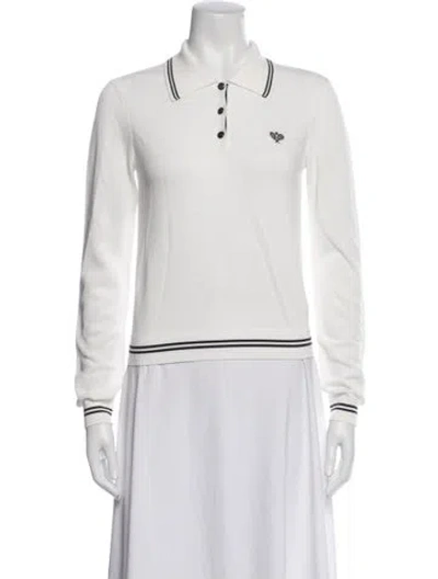 Pre-owned Frame Long Sleeve Polo In White