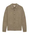 Frame Long Sleeve Shirt Sweater In Brown