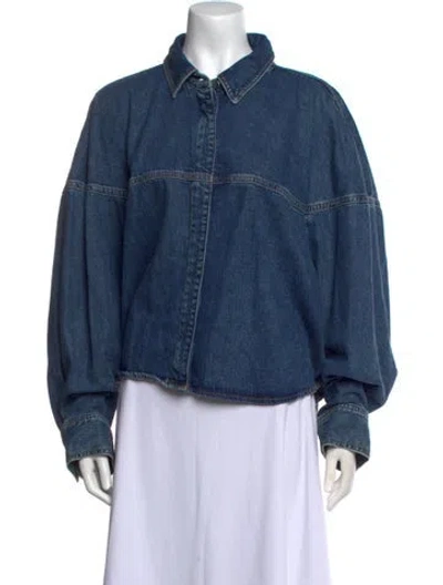 Pre-owned Frame Long Sleeve Sweatshirt In Blue