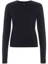 Frame Long Sleeve Shoulder Button T-shirt In Black