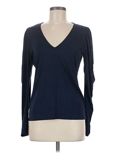 Pre-owned Frame Long Sleeve Top Blue V-neck Tops