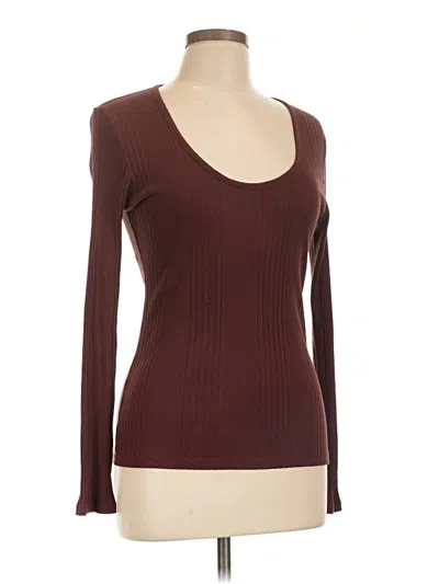 Pre-owned Frame Long Sleeve T-shirt In Brown